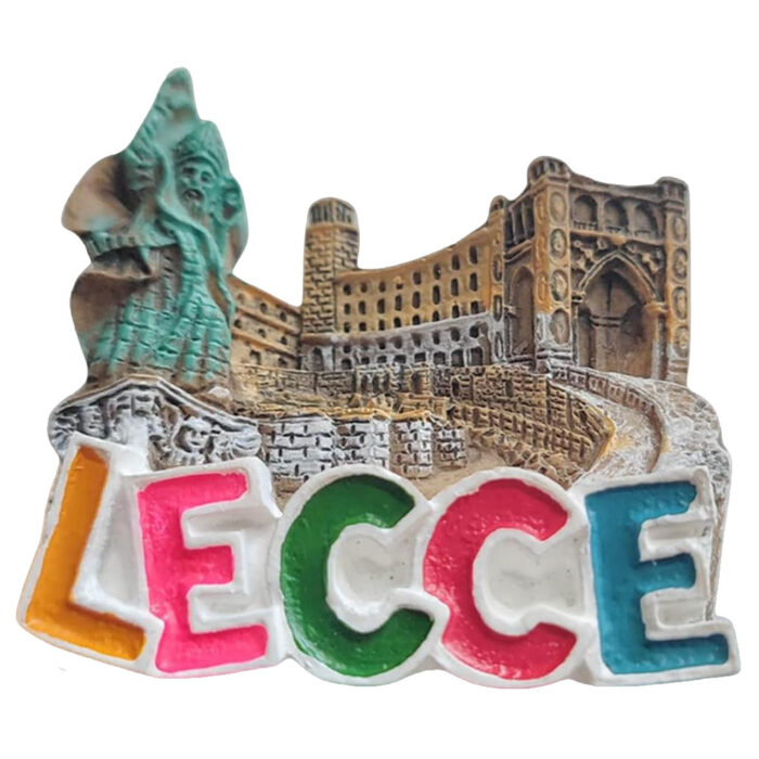 lecce italy fridge magnet – baroque architecture travel souvenir & mediterranean gift idea